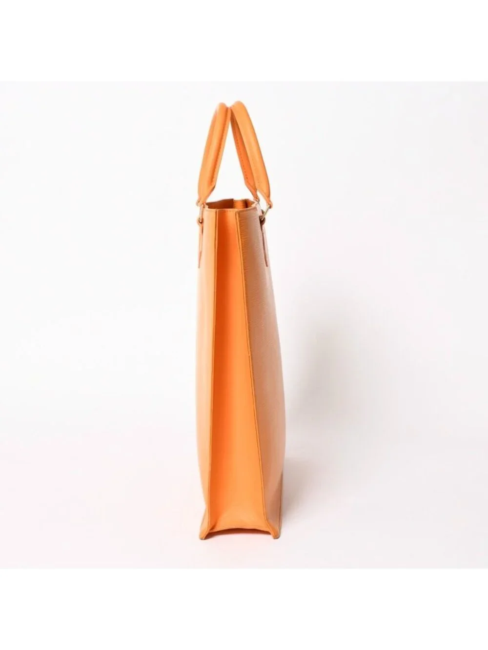 Louis Vuitton Sac Plat GM Tote Bag Business Square Shape Epi Leather Orange Gold